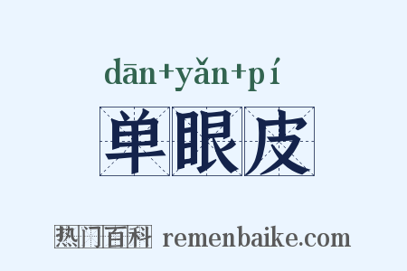 单眼皮是什么意思的图片
